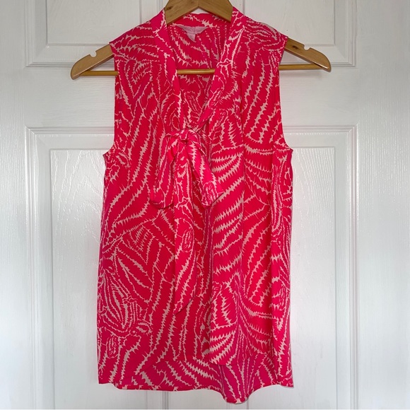 SOLD- Lilly Pulitzer Dahlia Splash Show Your Stripe Sleeveless Blouse NWOT Sz XS - Picture 2 of 6